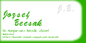 jozsef becsak business card